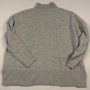 Mud Pie Women's Boxy, Oversized Grey Sweater (one size)